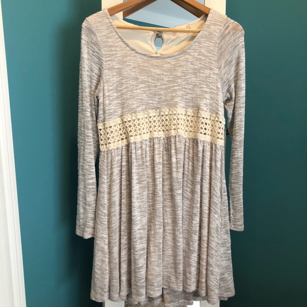 Altar’d State Gorgeous Light Gray Dress